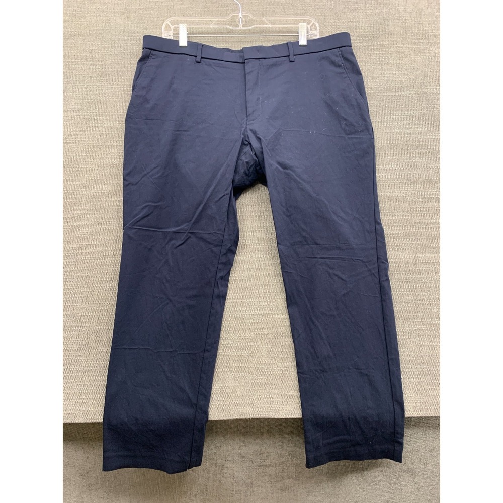Tommy Bahama Dress Pants Mens 38x30 Navy Blue Rayon Stretch Straight Leg Formal